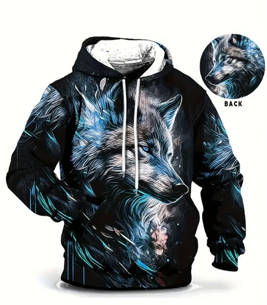 POLERA SUBLIMADA LOBO - frente