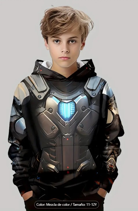 Polera armadura para ñinos - frente