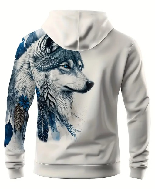 POLERA LOBO BLANCO - reverso