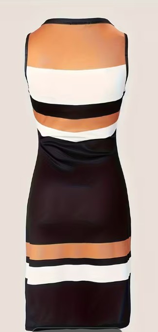 Vestido sublimado a rayas. - reverso