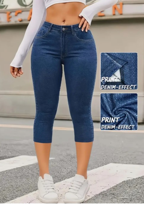 Leggings de Imitación Denim para Mujer - frente