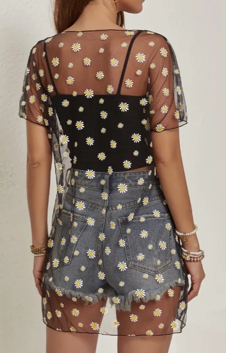 Blusa transparente - reverso