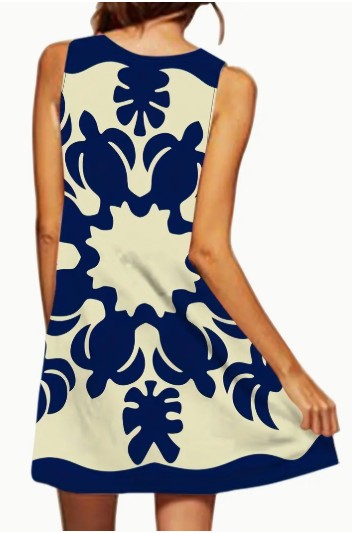 Vestido sin mangas con cuello en V - reverso