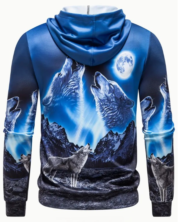 Chaqueta sublimada Lobo - reverso